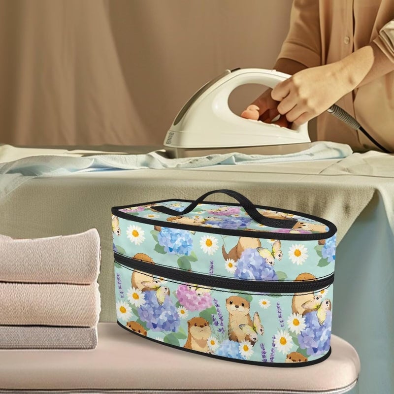 Goncariar Iron Storage Case, Lightweight Foldable Steam Iron Case Bag, Cute Otter Pattern Irons Carrying Storage Bag - Dustproof & Easy to Carry - Image 2
